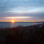 Zdjęcie zachodu słońca nad Zatoką Gdańską